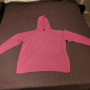 360 Cashmere Pink Hooded Sweater